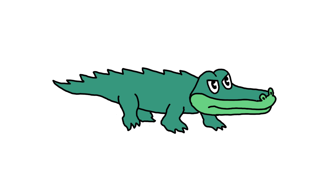 Gator gizz logo : a green aligator