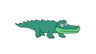 Gator gizz logo : a green aligator