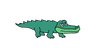 Gator gizz logo : a green aligator